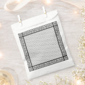 パレスチナ抵抗パターンのケフィエ記号 フェイバーバッグ (クリップ留めされた状態)