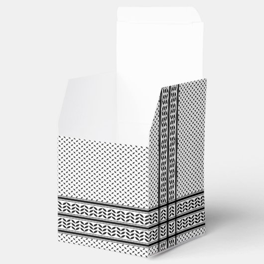 パレスチナ抵抗パターンのケフィエ記号 フェイバーボックス (オープン)