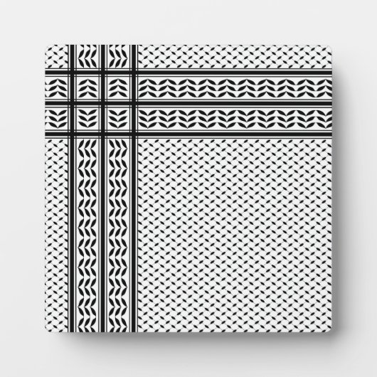 パレスチナ抵抗パターンのケフィエ記号 フォトプラーク (正面)