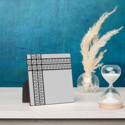 パレスチナ抵抗パターンのケフィエ記号 フォトプラーク (インサイチュ)