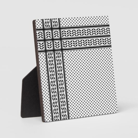 パレスチナ抵抗パターンのケフィエ記号 フォトプラーク (正面)