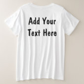 パレスチナ抵抗パターンのケフィエ記号 プラスサイズTシャツ (デザイン裏面)