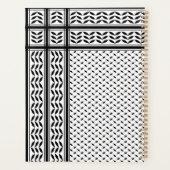 パレスチナ抵抗パターンのケフィエ記号 プランナー手帳 (裏面)