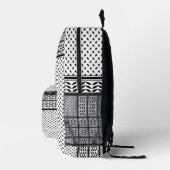 パレスチナ抵抗パターンのケフィエ記号 プリントバックパック (右)