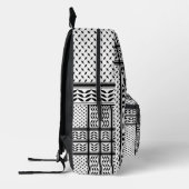 パレスチナ抵抗パターンのケフィエ記号 プリントバックパック (左)