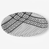 パレスチナ抵抗パターンのケフィエ記号 ペーパープレート (アングル)