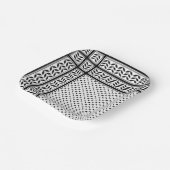 パレスチナ抵抗パターンのケフィエ記号 ペーパープレート (傾斜あり)