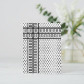 パレスチナ抵抗パターンのケフィエ記号 ポストカード (スタンド正面)