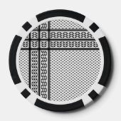パレスチナ抵抗パターンのケフィエ記号 ポーカーチップ (裏面)