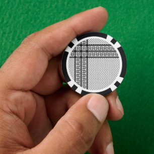 パレスチナ抵抗パターンのケフィエ記号 ポーカーチップ