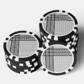 パレスチナ抵抗パターンのケフィエ記号 ポーカーチップ (積み重ね)