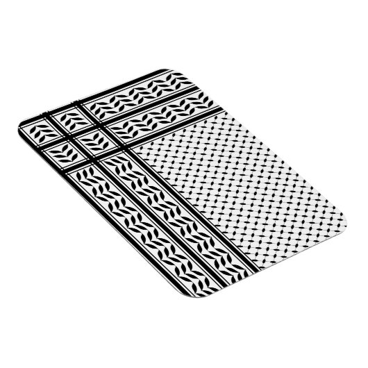 パレスチナ抵抗パターンのケフィエ記号 マグネット (右側)