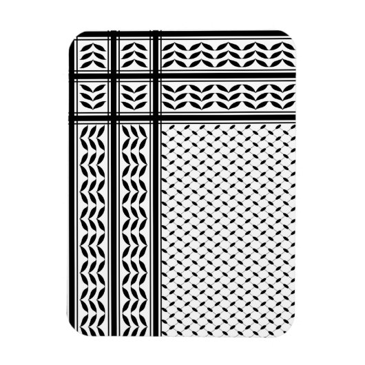 パレスチナ抵抗パターンのケフィエ記号 マグネット (縦)