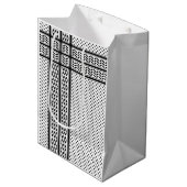 パレスチナ抵抗パターンのケフィエ記号 ミディアムペーパーバッグ (正面アングル)