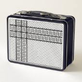 パレスチナ抵抗パターンのケフィエ記号 メタルランチボックス (裏面)