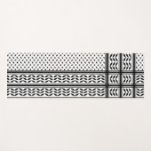 パレスチナ抵抗パターンのケフィエ記号 ヨガマット (正面(横))