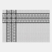 パレスチナ抵抗パターンのケフィエ記号 ラッピングペーパーシート (正面3)