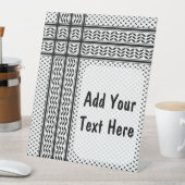 パレスチナ抵抗パターンのケフィエ記号 台座サイン (インサイチュ)