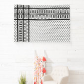 パレスチナ抵抗パターンのケフィエ記号 横断幕 (インサイチュ)