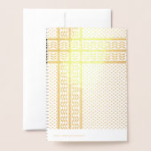 パレスチナ抵抗パターンのケフィエ記号 箔カード (裏面封筒付き)