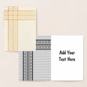 パレスチナ抵抗パターンのケフィエ記号 箔カード (ディスプレー)