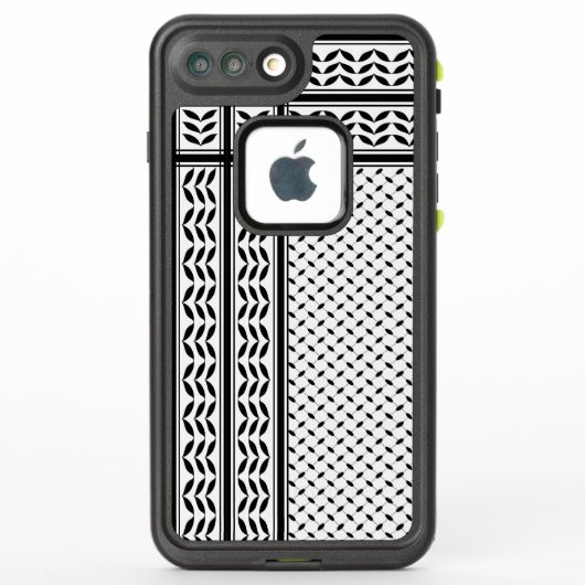 パレスチナ抵抗パターンのケフィエ記号 LifeProof iPhoneケース (裏面)