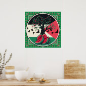 パレスチナ文化 |パレスティナスイカ、オリーブt ポスター (キッチン)