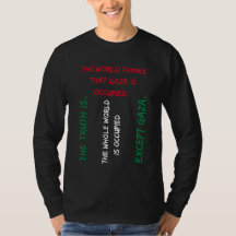 パレスチナ旗の色のTシャツ ガザを救え - Free Palestine ティー