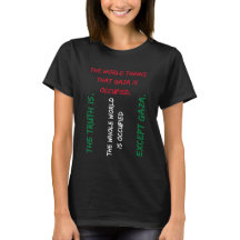 パレスチナ旗の色のTシャツ ガザを救え - Free Palestine ティー
