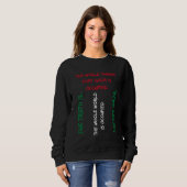 パレスチナ旗の色を使ったセーブガザTシャツ スウェットシャツ (正面フル)