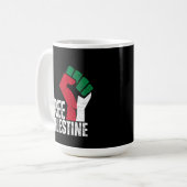 パレスチナ無料ガザ国旗 – パレスチナの自由 コーヒーマグカップ (正面左)