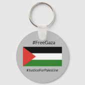 パレスチナ無料ガザ連帯キーチェーンと共に立つ キーホルダー (裏面)