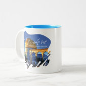 パレスチナ私たちの目はあなた離れに日々 ツートーンマグカップ (正面左)