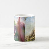 パレスチナ笑いモーニング絵画鳩のスタイル コーヒーマグカップ (中央)