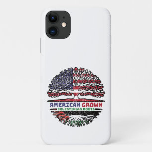 パレスチナ系アメリカ合衆国ツリールーツ国旗 iPhone 11 ケース