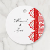 パレスチナ結婚アラブメッセージカード フェイバータグ (裏面)