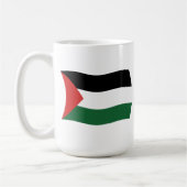パレスチナ自治政府の国旗のマグカップ コーヒーマグカップ (左)