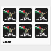 パレスチナ自治政府の子どもの旗を掲げるパレスチナの自由 スクエアシール (シート)