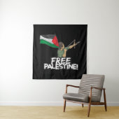 パレスチナ自治政府の子どもの旗を掲げるパレスチナの自由 タペストリー (インサイチュ)