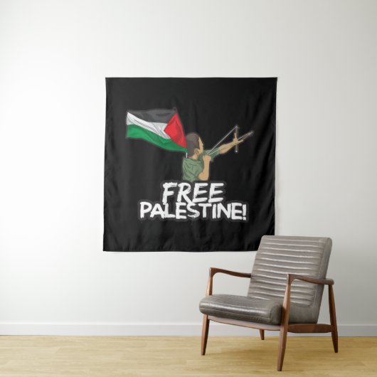 パレスチナ自治政府の子どもの旗を掲げるパレスチナの自由 タペストリー (インサイチュ)