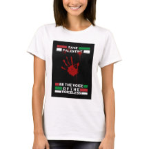 パレスチナ自由を願う女性用Tシャツ | ガザを救え