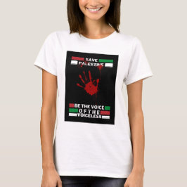 パレスチナ自由を願う女性用Tシャツ | ガザを救え Tシャツ