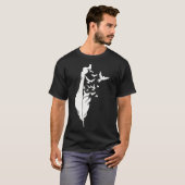 パレスチナ自由羽のマップ – 白 Tシャツ (正面フル)