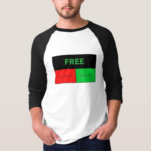 パレスチナ自由 ガザジェノサイド Tシャツ (正面)