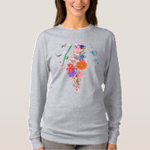 パレスチナ自由 女性用長袖Tシャツ