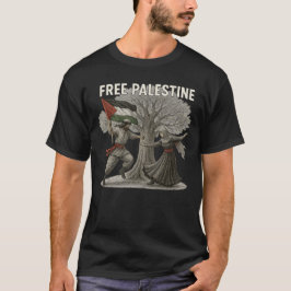 パレスチナ自由Tシャツ – 自由の根 Tシャツ
