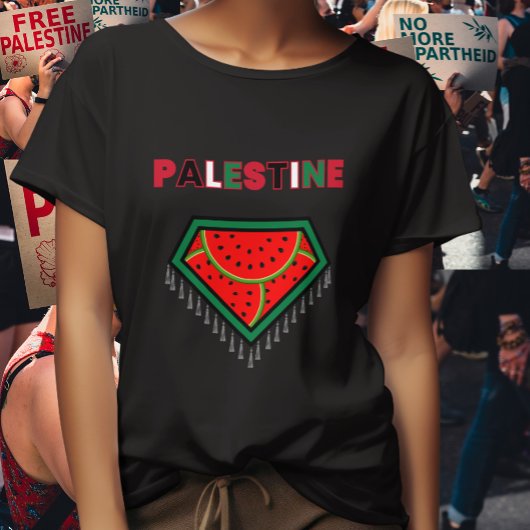 パレスチナ解放デモTシャツ - スイカTee Tシャツ