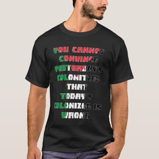 パレスチナ解放 パレスチナ地図 ガザジェノサイド Tシャツ (正面)