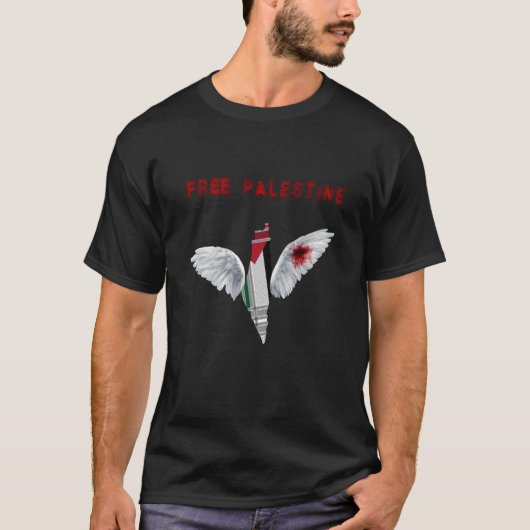 パレスチナ解放Tシャツ アウェアネス Tシャツ (正面)
