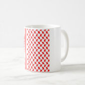 パレスチナ赤クフィヤマグ コーヒーマグカップ (正面右)